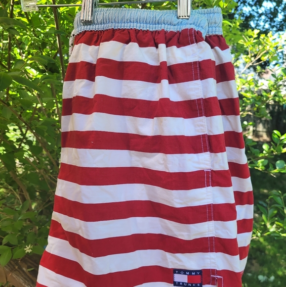 Men's American Flag Alethic Short Tommy Hilfiger Vintage Large - Picture 3 of 7
